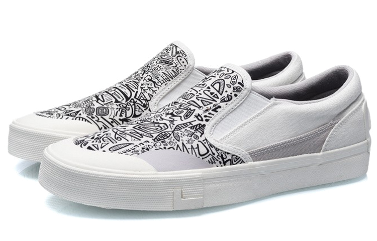 Lookbook 리닝 슬립온 화이트 블랙 (Li-Ning Slip-on White Black) AECR013-1