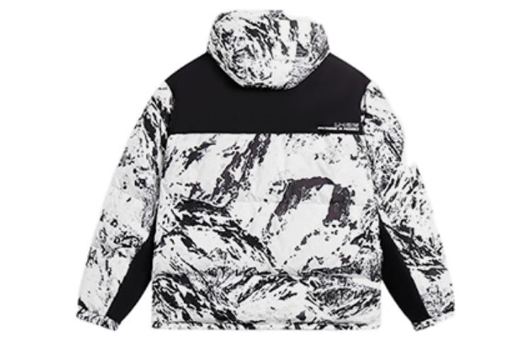 Lookbook Li-Ning Snowy Mountain Print Short Down Jacket Unisex Winter Sportswear. AYMS379-6