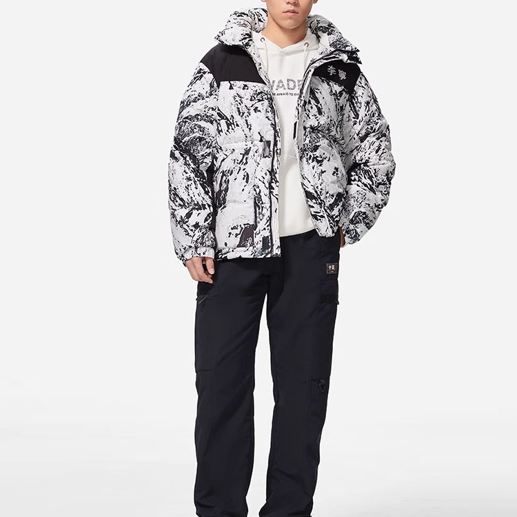 Details for Li-Ning Snowy Mountain Print Short Down Jacket Unisex Winter Sportswear. AYMS379-6