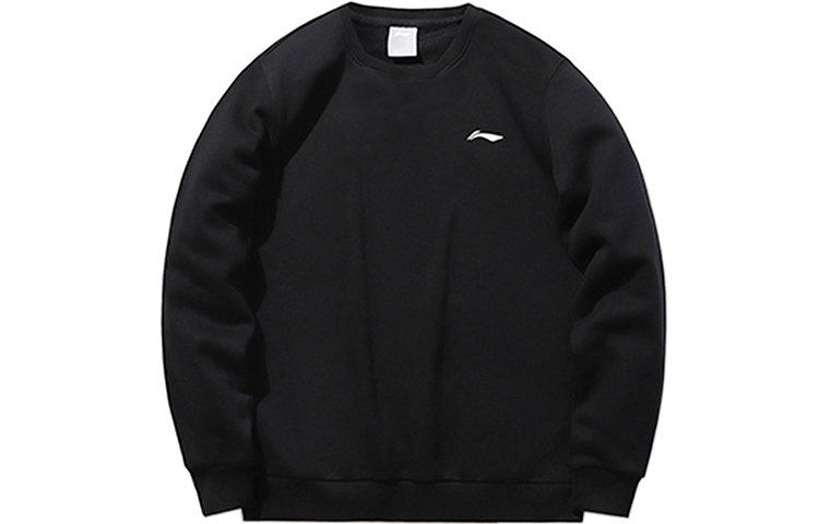 Li-Ning Soccer Series Black Fleece Pullover Crewneck Sweatshirt (Unisex) AWDRC47-1