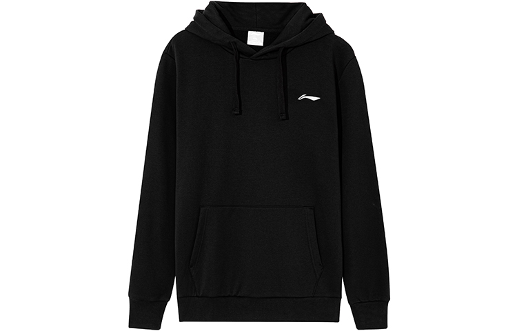 Li-Ning Soccer Series Unisex Black Fleece Pullover Hoodie AWDR617-1