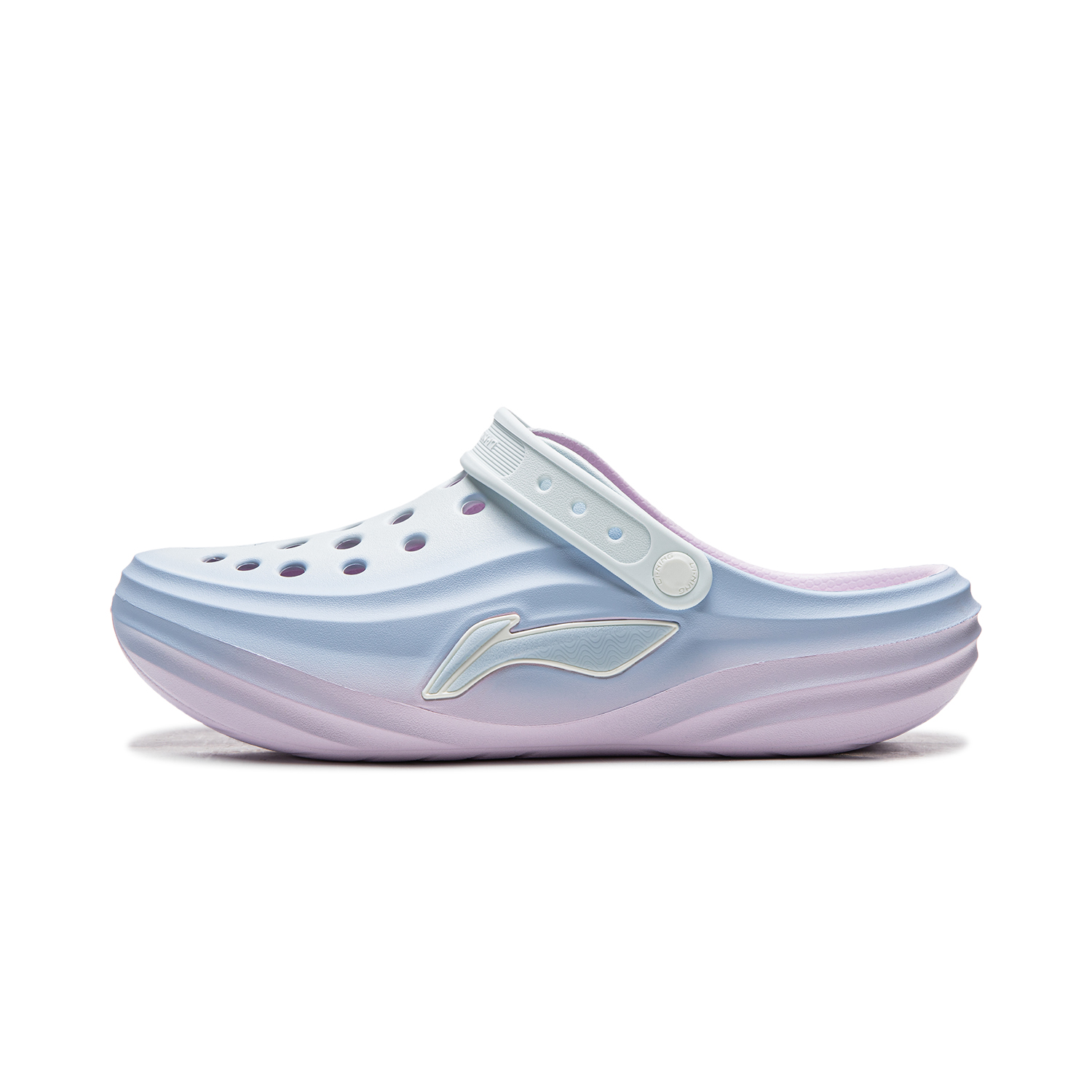 Li-Ning Soda Lightweight Comfy Breathable Slip-Resistant Clogs Blue Purple AGUW005-16
