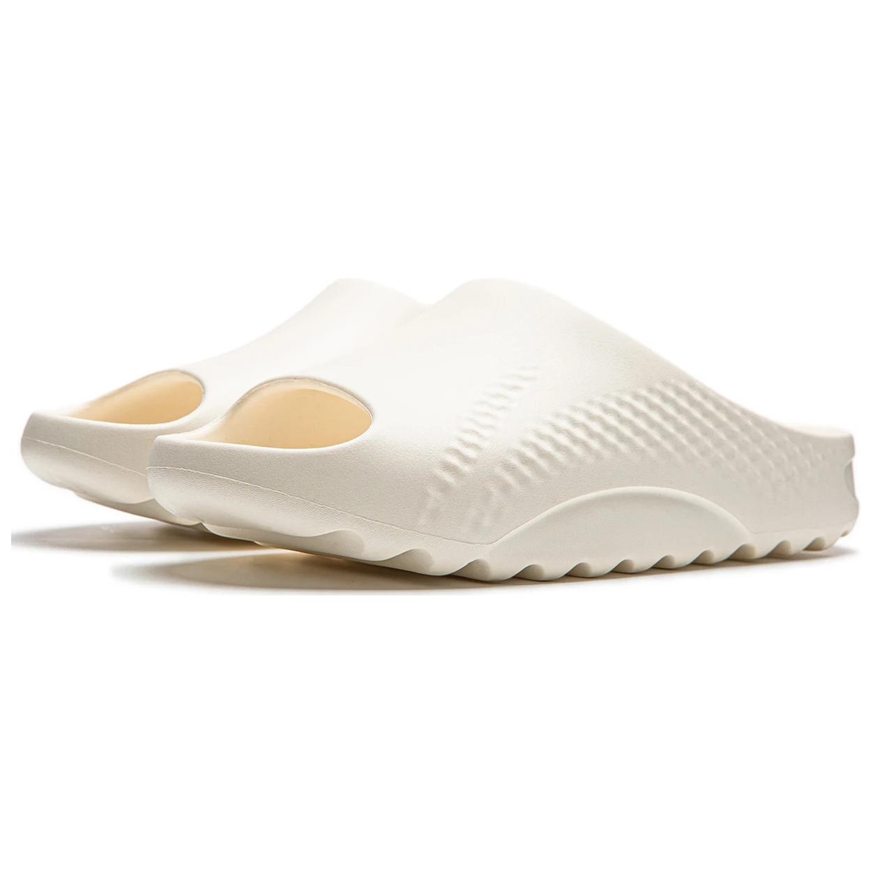 Lookbook LiNing李寧 Soft 輕盈軟彈 增高顯瘦 減震耐磨 休閒百搭一字拖鞋 男女同款 米白