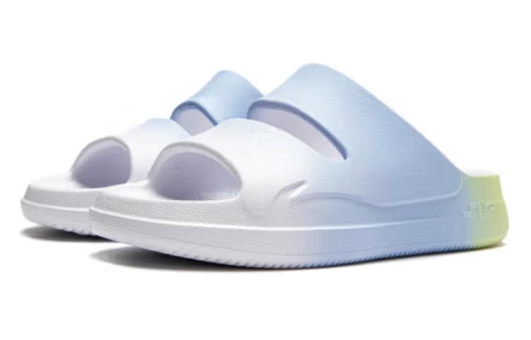 Shop Li-Ning Soft Slide 'Blanco Azul' AGAU005-6