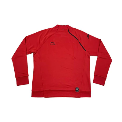 Li-Ning Solid Color Crewneck Pullover Sweatshirt Vermilion Red AWDR605-5