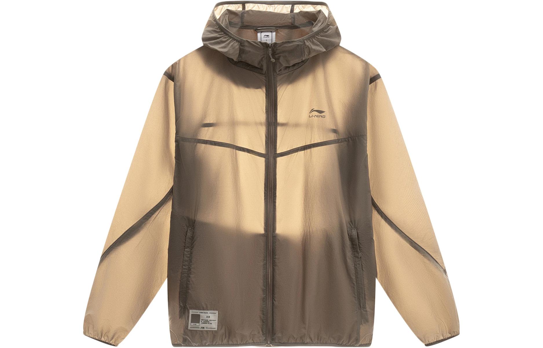 Li-Ning Solid Color Hooded Sun Protection Jacket - Reindeer Brown AFDT163-4