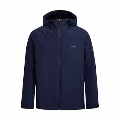 Li-Ning Solid Color Logo Zip-Up Hoodie Jacket - Blue AFDR907-4