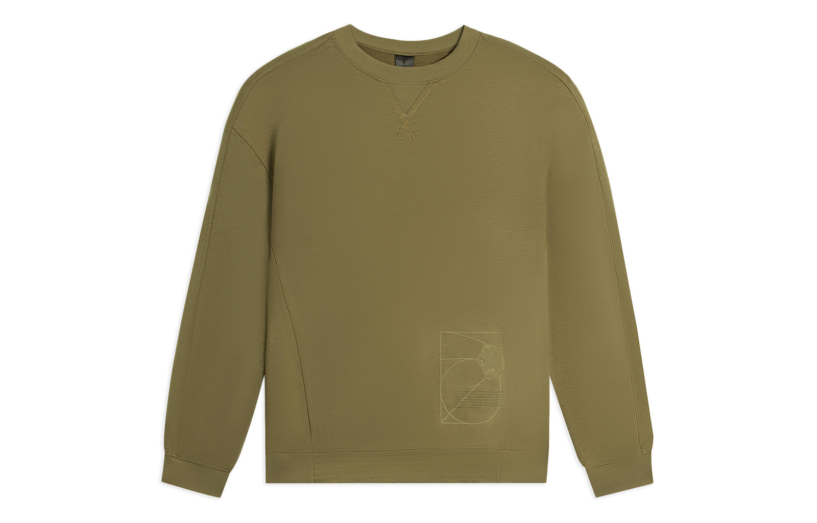 Li-Ning Solid Color Printed Crewneck Sweatshirt Unisex Zitone Brown AWDSC19-4