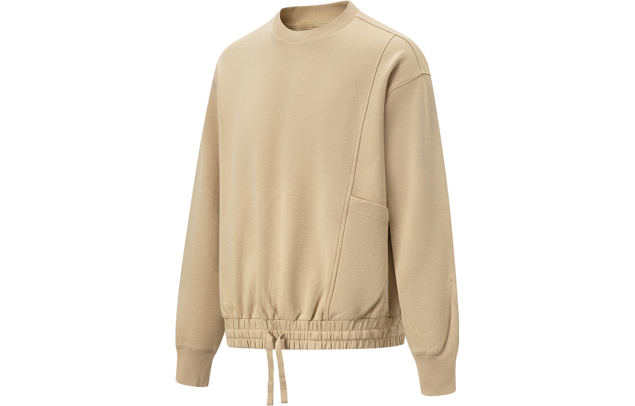 Li-Ning Solid Color Pullover Sweatshirt Unisex Starfish Brown AWDT197-2