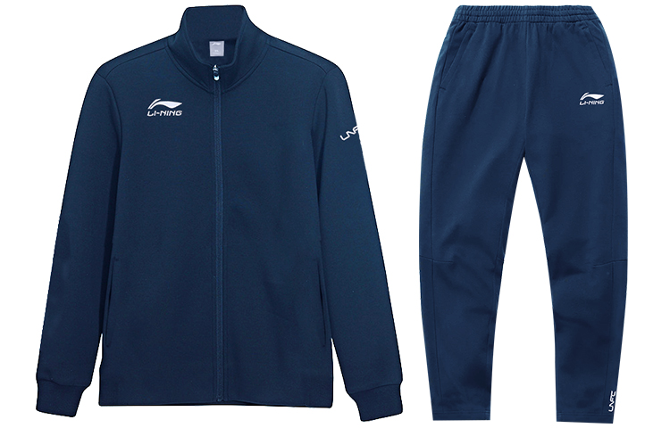 Li-Ning Solid Color Track Suit - Navy Blue Sportswear Set AWES011-1