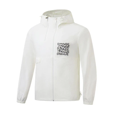Li-Ning Solid Color Zip Hoodie Jacket - Loose Fit, Sun Protection, White AFDT319-3
