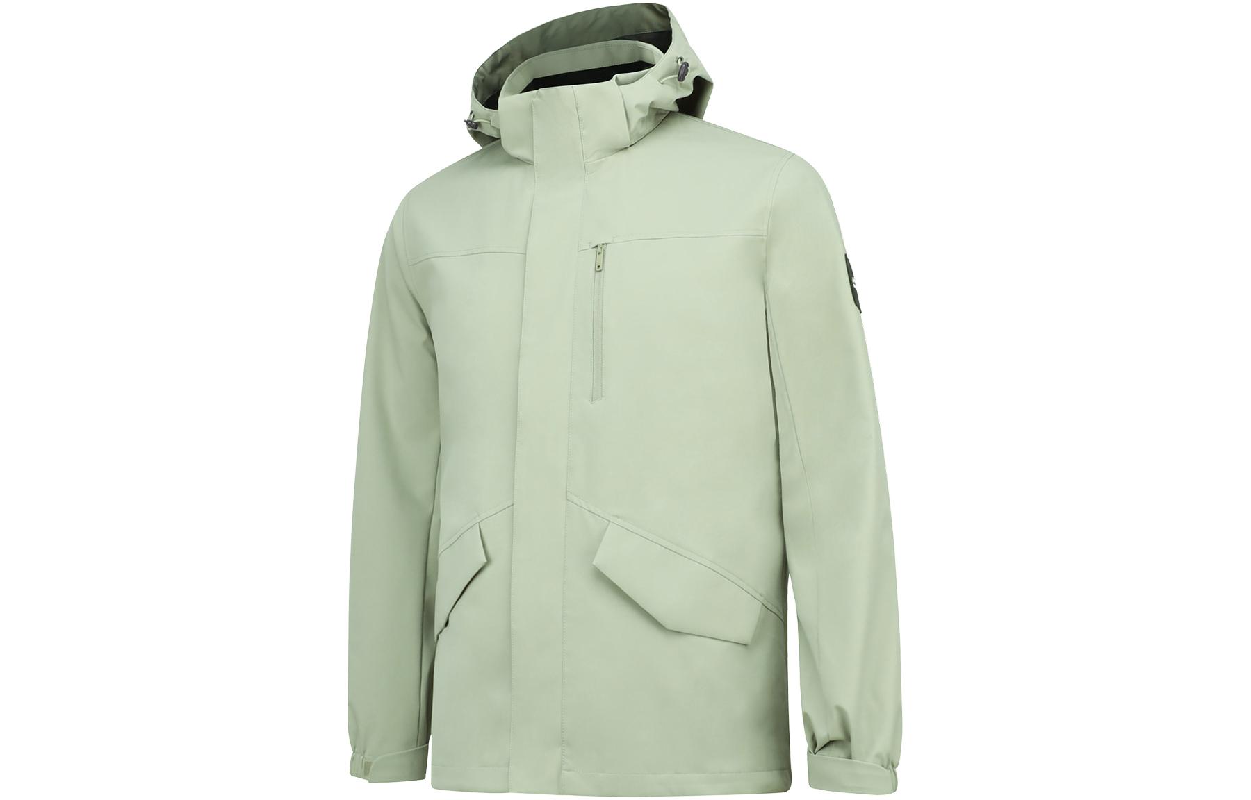 Li-Ning Solid Light Khaki Hooded Sports Jacket AFDSC11-2