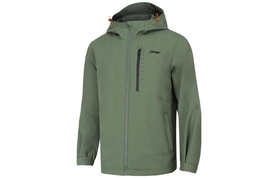 Li-Ning Solid Logo Zip Hooded 3-in-1 Fleece Jacket - Thyme Green AWBS027-4