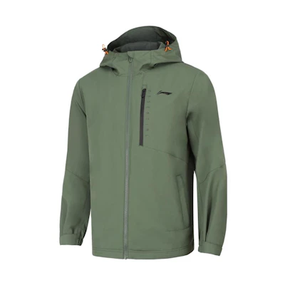 Li-Ning Solid Logo Zip Hooded 3-in-1 Fleece Jacket - Thyme Green AWBS027-4