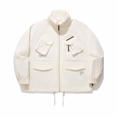 Li-Ning Solid Water-Resistant Loose Fit Jacket Men’s Beige AJDU271-1