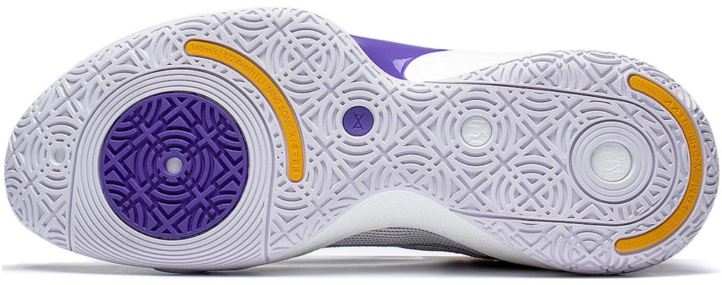 Li-Ning Sonic 10 Ultra Mid 'White Purple Yellow' ABAS145-4 Sizing Li-Ning Sonic 10 Ultra Mid 'White Purple Yellow' ABAS145-4