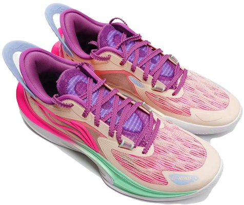 Li-Ning Sonic 11 V2 'Beige Neon Pink Mint' ABAT045-5 Shop Li-Ning Sonic 11 V2 'Beige Neon Pink Mint' ABAT045-5
