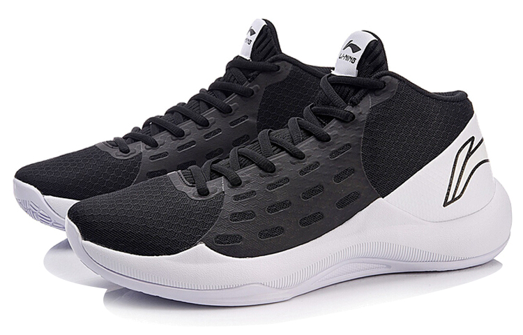 Lookbook 리닝 소닉 6 미드 블랙/화이트 (Li-Ning Sonic 6 Mid 블랙/화이트) ABPN009-2