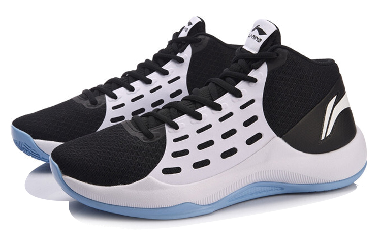 Lookbook 리닝 소닉 6 미드 '화이트 블랙' (Li-Ning Sonic 6 Mid '화이트 블랙') ABPN009-1