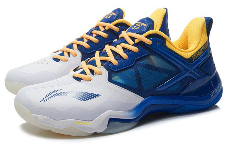 Lookbook Li-Ning Sound Boom OP 'Biru Kuning Putih' Sneakers AYZQ009-5