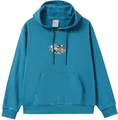 Li-Ning Space Blue Unisex Logo Embroidered Graphic Hoodie AWDR471-2 Buy Li-Ning Space Blue Unisex Logo Embroidered Graphic Hoodie AWDR471-2