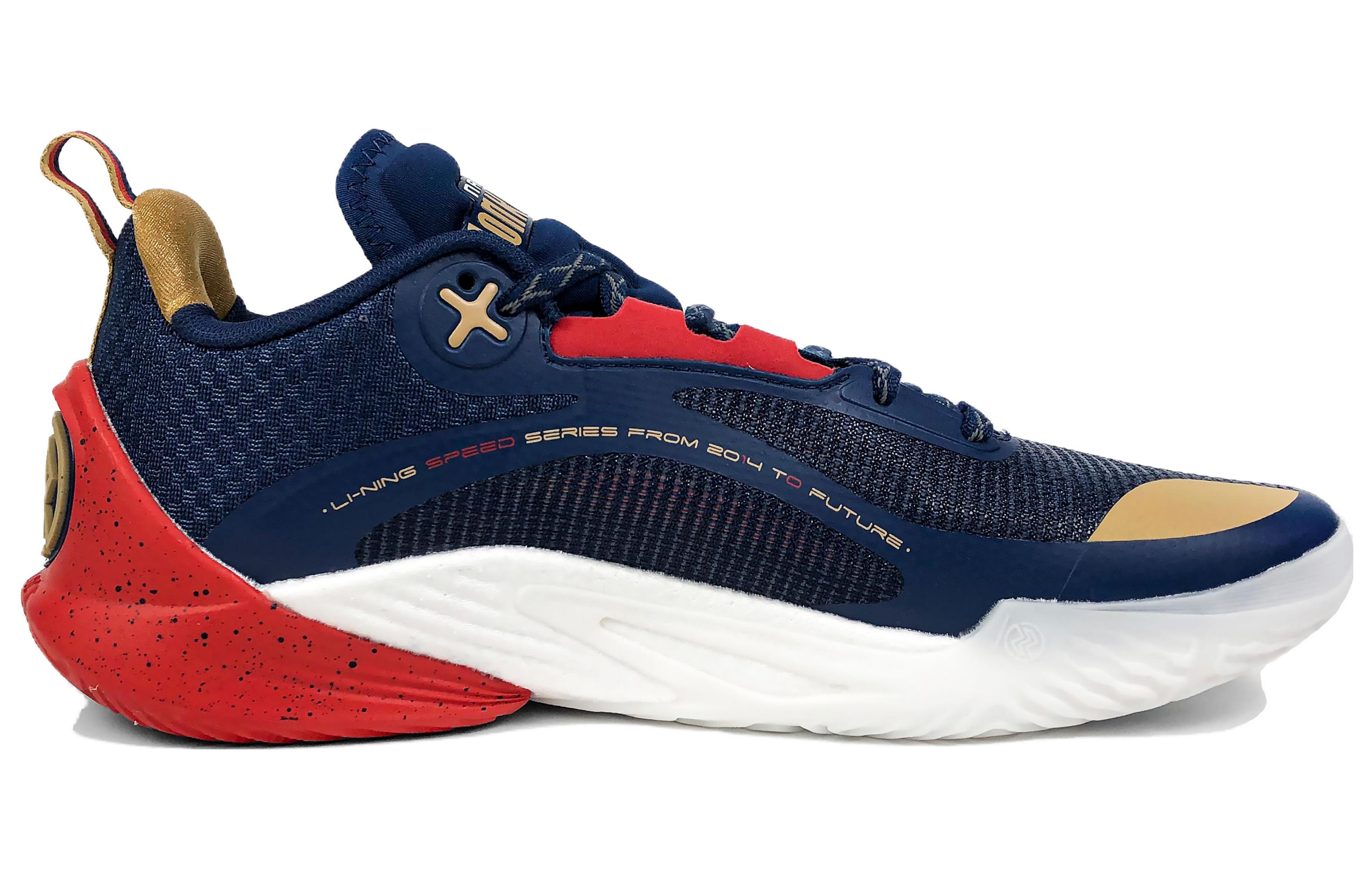 Order 李宁 闪击10 CBA球队南京队专业实战比赛 舒适耐磨防滑 低帮 籃球鞋 男款 藍色