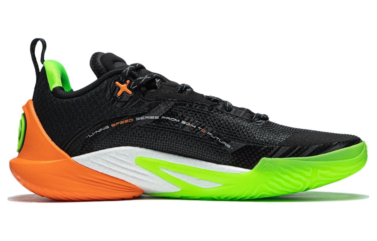 Order LiNing李寧 閃擊10 綠幽靈 減震耐磨 低筒 籃球鞋 男款 黑綠橙