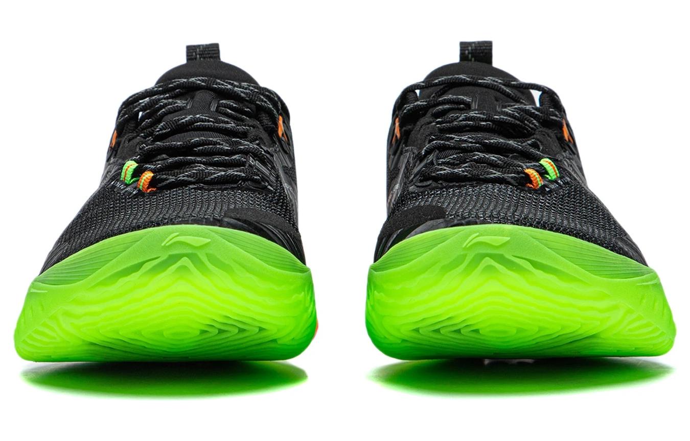 Shop LiNing李寧 閃擊10 綠幽靈 減震耐磨 低筒 籃球鞋 男款 黑綠橙