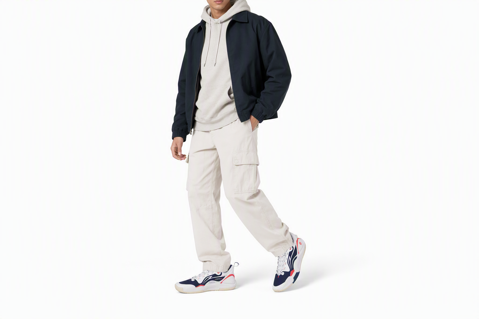 Order 李寧LiNing 閃擊9 減震防滑耐磨 低筒 籃球鞋 男款 藍白