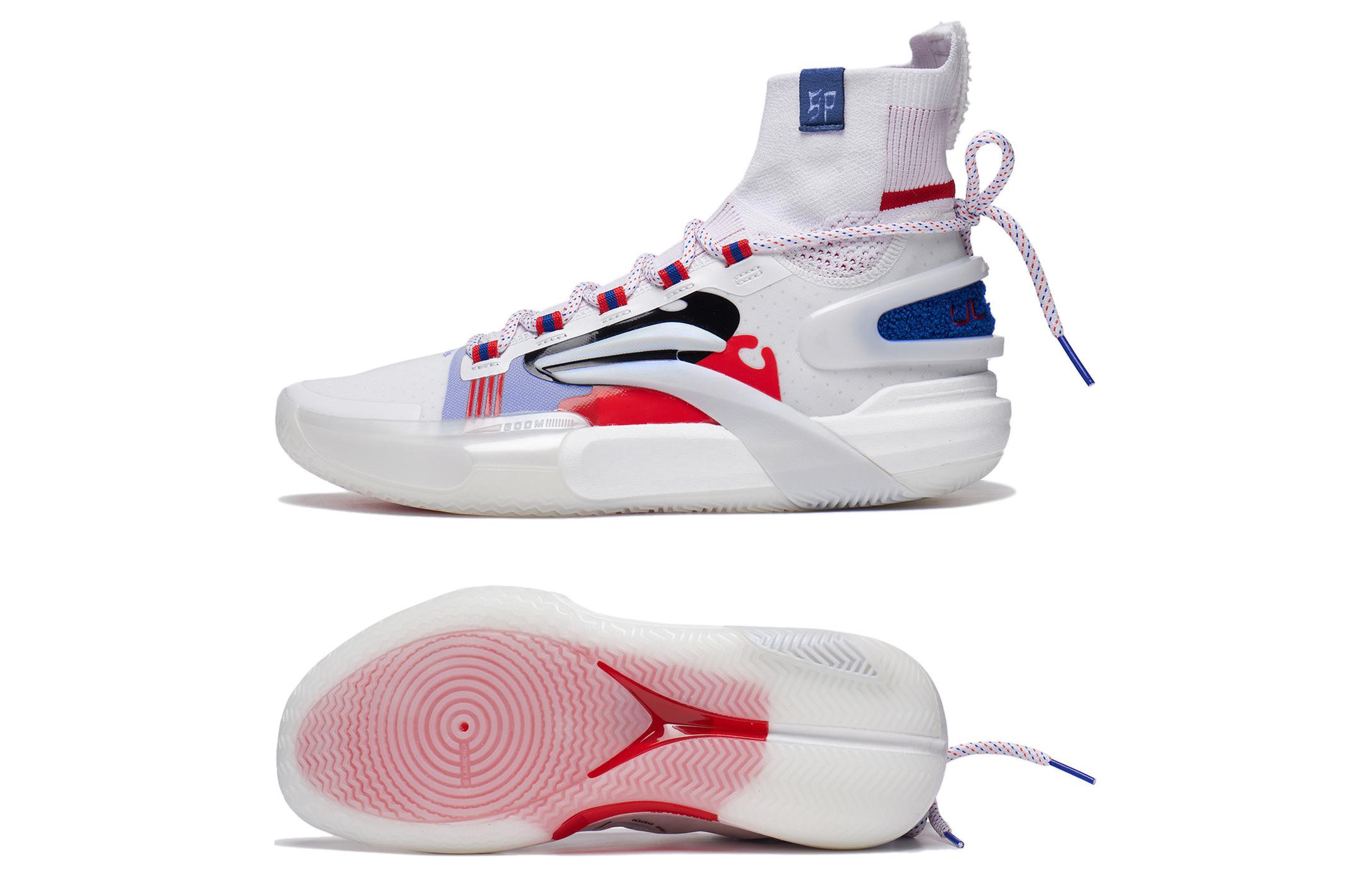 Lookbook 李寧スピード9ハイ 白赤青 (Lining Supīdo 9 Hai Shiro Aka Ao) ABAT013-2