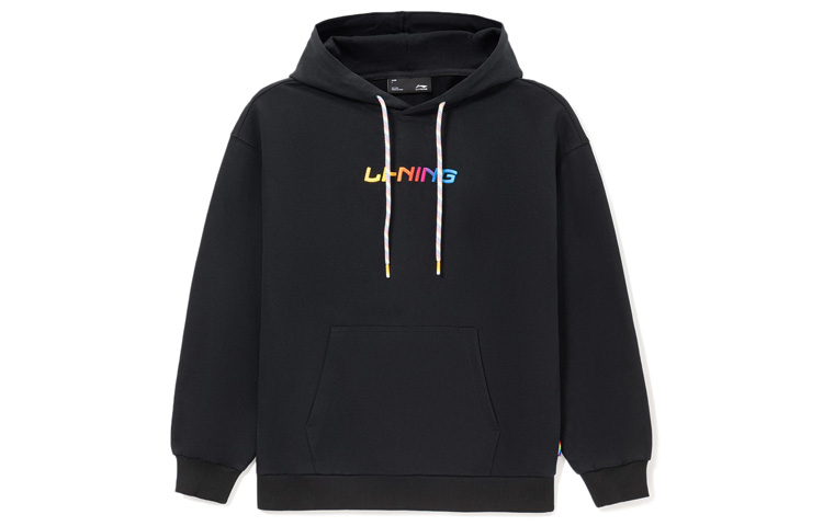 Li-Ning Sport Fashion Embroidered Hoodie Unisex Black AWDS533-1