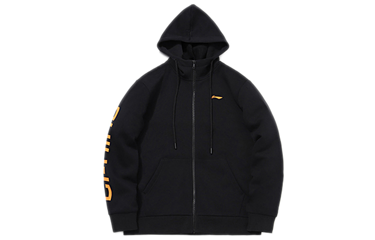 Li-Ning Sport Fashion Fleece Hooded Zip Jacket Unisex in Standard Black AWDPD23-11