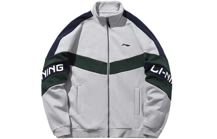 Li-Ning Sport Fashion Fleece Jacket Micro Crystal Grey Unisex AWDPA41-13