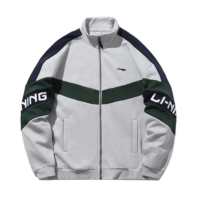 Li-Ning Sport Fashion Fleece Jacket Micro Crystal Grey Unisex AWDPA41-13