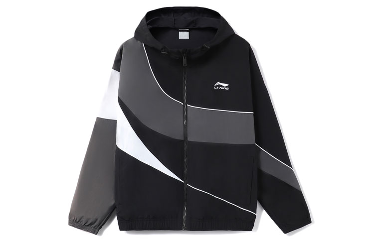 Li-Ning Sport Fashion Series Colorblock Hoodie Jacket - Black AFDR765-1