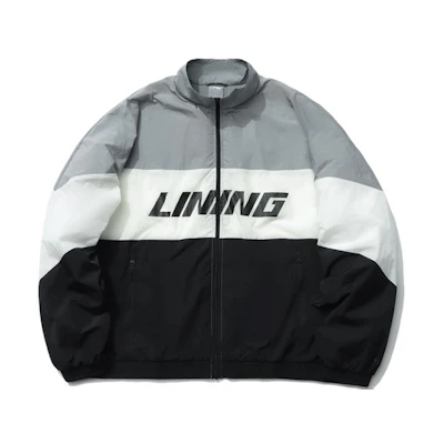 Li-Ning Sport Fashion Series Gray Loose Fit Stand Collar Jacket - Unisex AJDR236-2