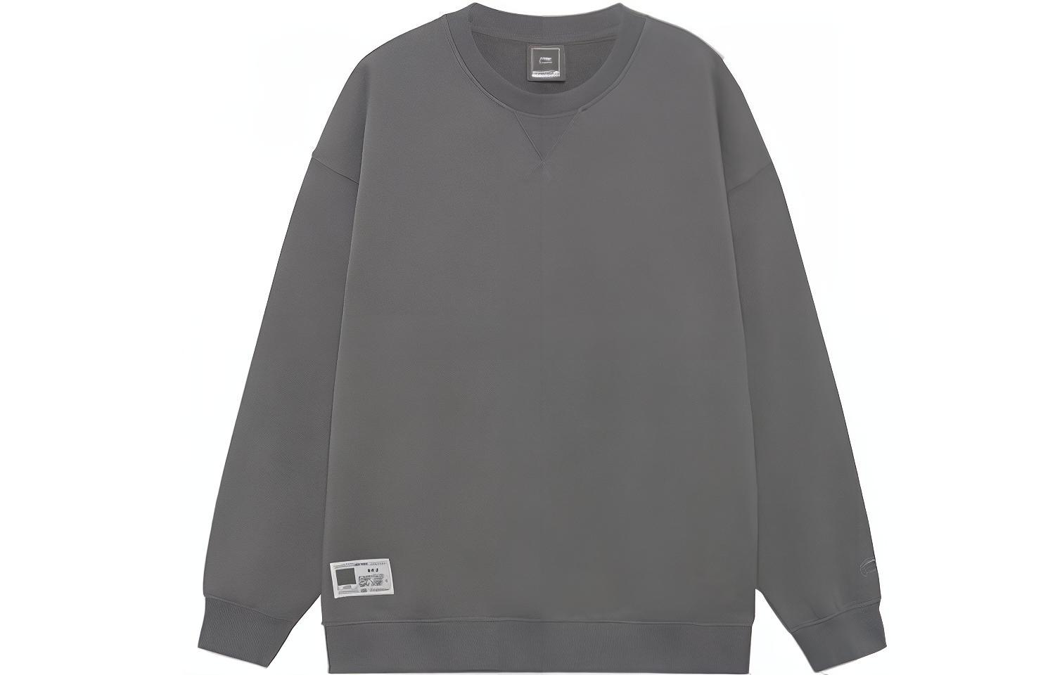 Li-Ning Sport Fashion Unisex Oversized Crewneck Sweatshirt Grey AWDR863-6