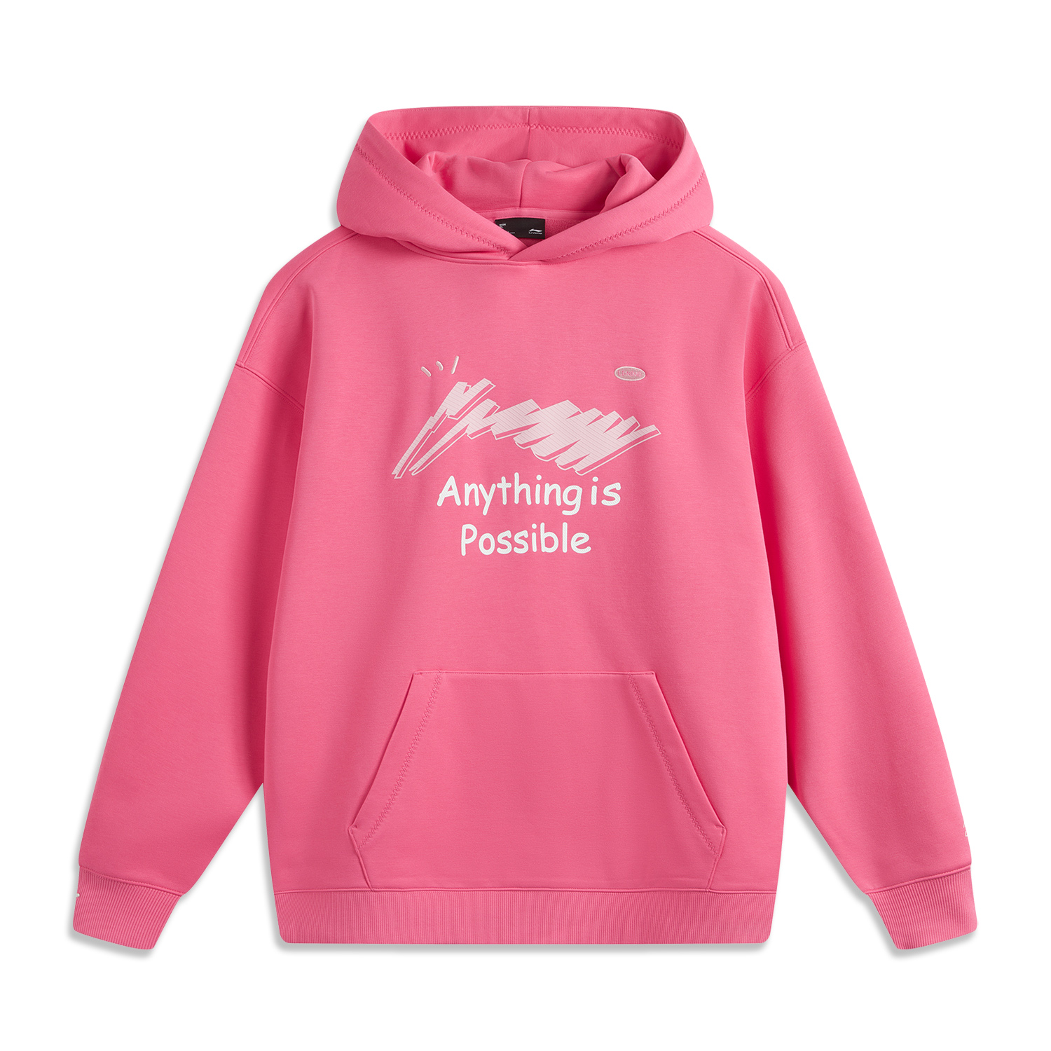 Li-Ning Sport Life Infrared Anti-static Anti-bacterial Pullover Sweatshirt Pink AWDUA07-5