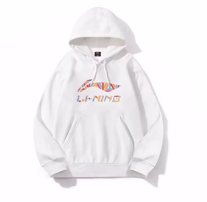 Li-Ning Hoodie Fleece Unisex Putih Gaya Sukan dan Santai YWDT521-2 Buy Li-Ning Hoodie Fleece Unisex Putih Gaya Sukan dan Santai YWDT521-2