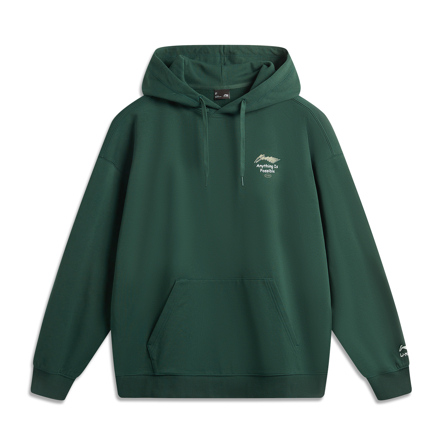 Li-Ning Sport Lifestyle Hoodie Dark Green Comfortable Breathable Casual Unisex AWDUA39-3
