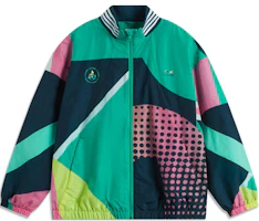 Li-Ning Sport Lifestyle Series Colorblock Zip Windbreaker Navy/Green Unisex. AFDUC05-2 Li-Ning Sport Lifestyle Series Colorblock Zip Windbreaker Navy/Green Unisex. AFDUC05-2