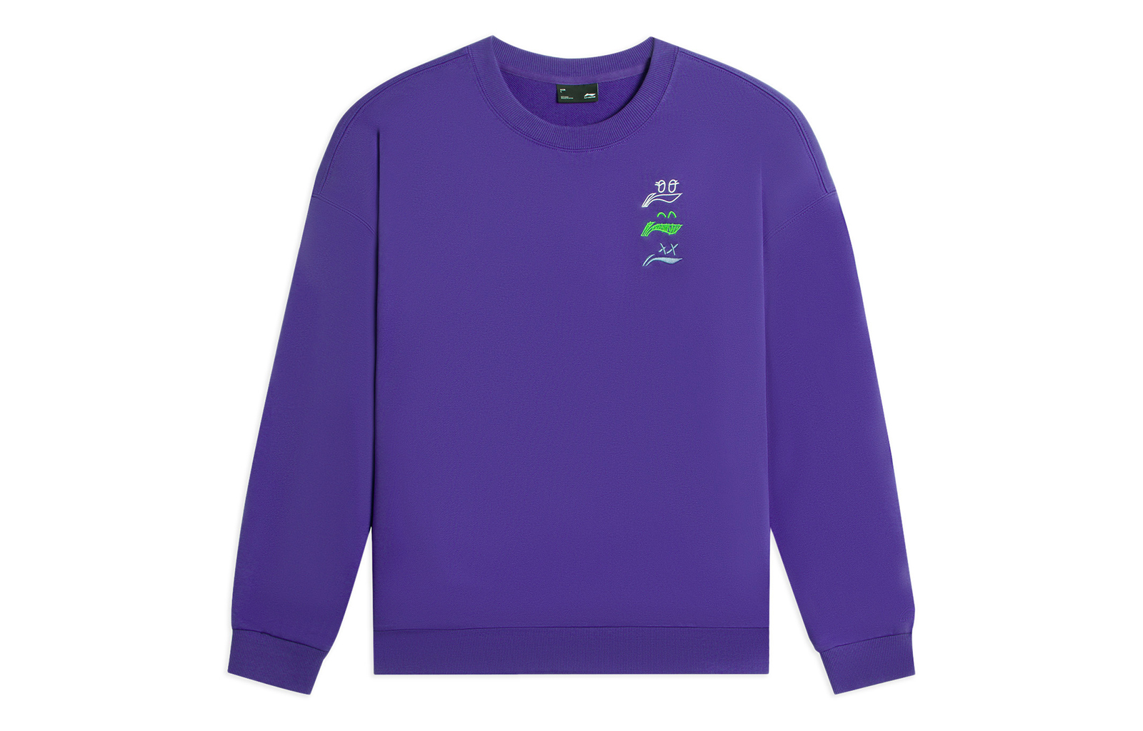 Li-Ning Sport Series Purple 3D Letter Print Long Sleeve Unisex Sweatshirt AWDSF71-3