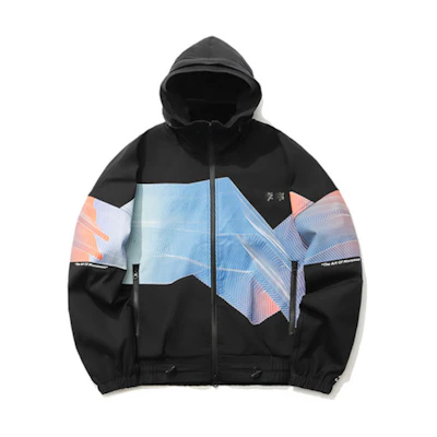 Li-Ning Sport Style Packable Colorblock Hooded Jacket Black Fall Edition AJDR199-1