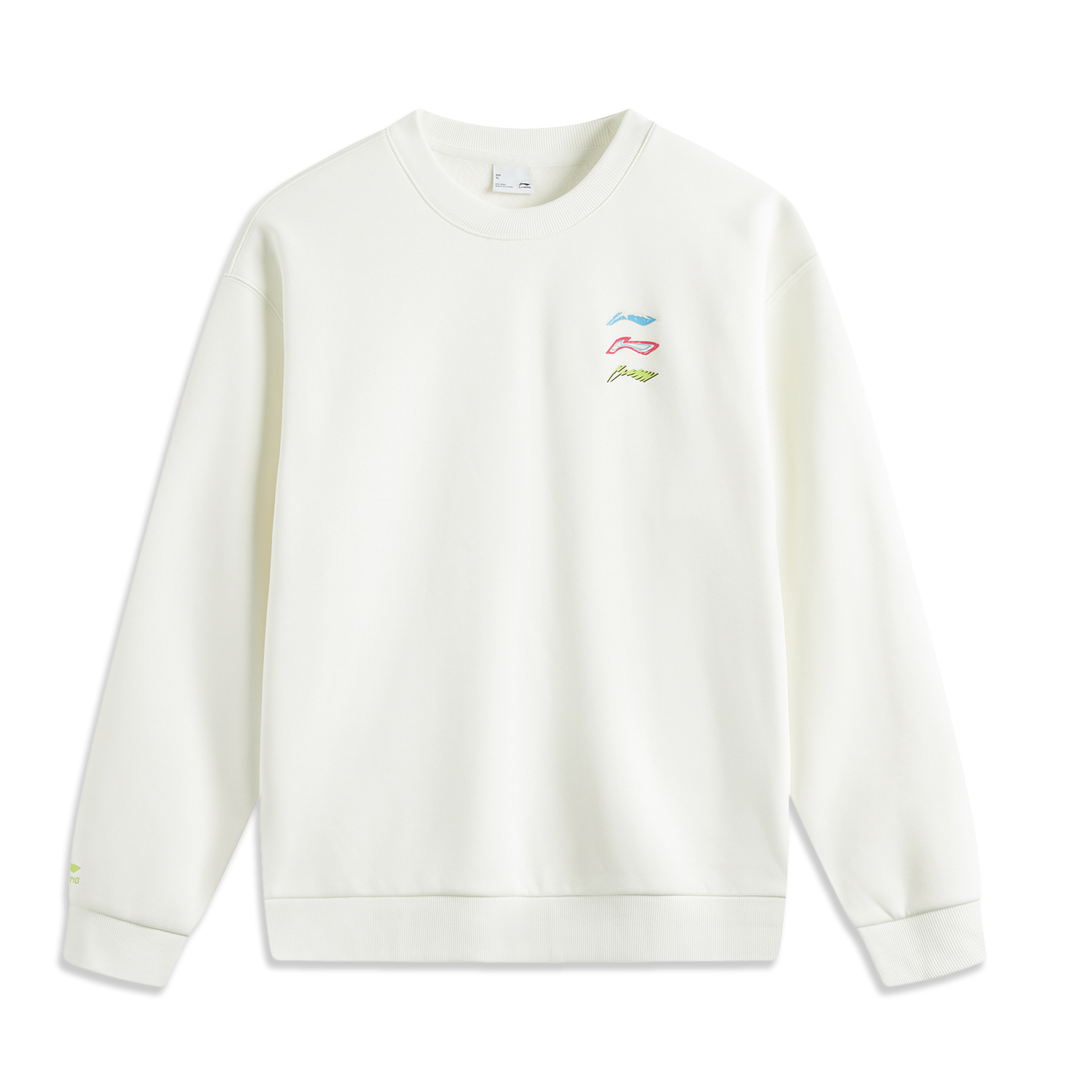 Li-Ning Sports Antistatic Antibacterial Warm Pullover Sweatshirt Unisex White AWDUG03-2