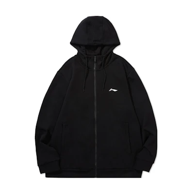 Li-Ning Sports Casual Hoodie Jacket Black Running Training Outerwear AWDTD73-1