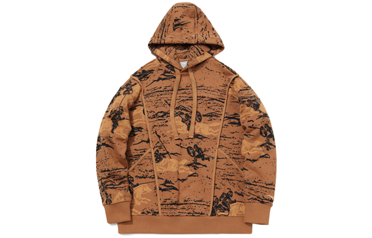 Li-Ning Sports Casual Hoodie Pullover in Nut Brown AWDQB41-3
