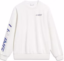 Li-Ning Sports Fashion Alphabet Logo Crewneck Sweatshirt White Unisex AWDT607-7 Li-Ning Sports Fashion Alphabet Logo Crewneck Sweatshirt White Unisex AWDT607-7