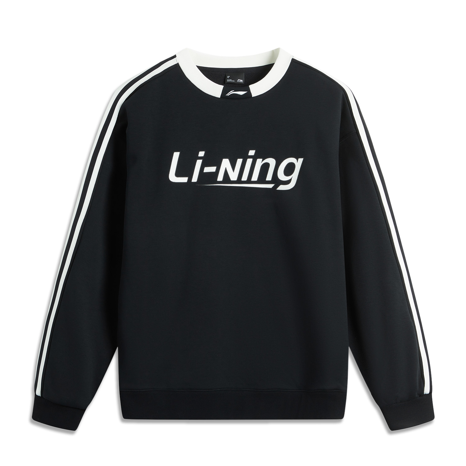 Li-Ning Sports Fashion Antibacterial Fleece Sweatshirt Black Unisex AWDUB71-6
