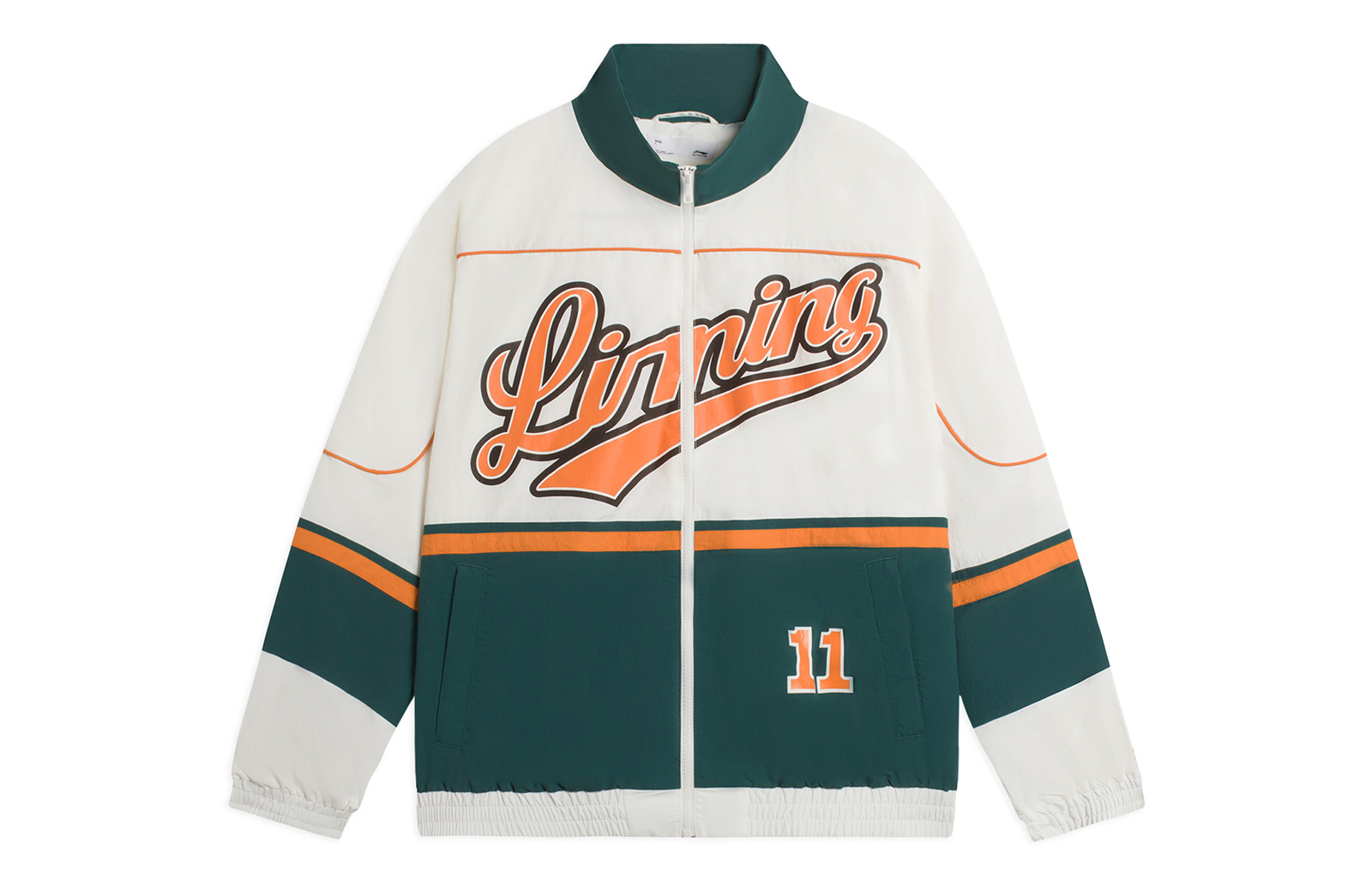 Li-Ning Sports Fashion Colorblock Letter Track Jacket Cream Unisex AJDSA99-6