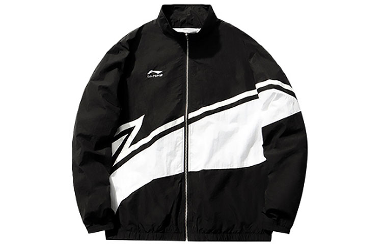 Li-Ning Sports Fashion Colorblock Oversized Jacket Unisex Black/White AJDQ036-8